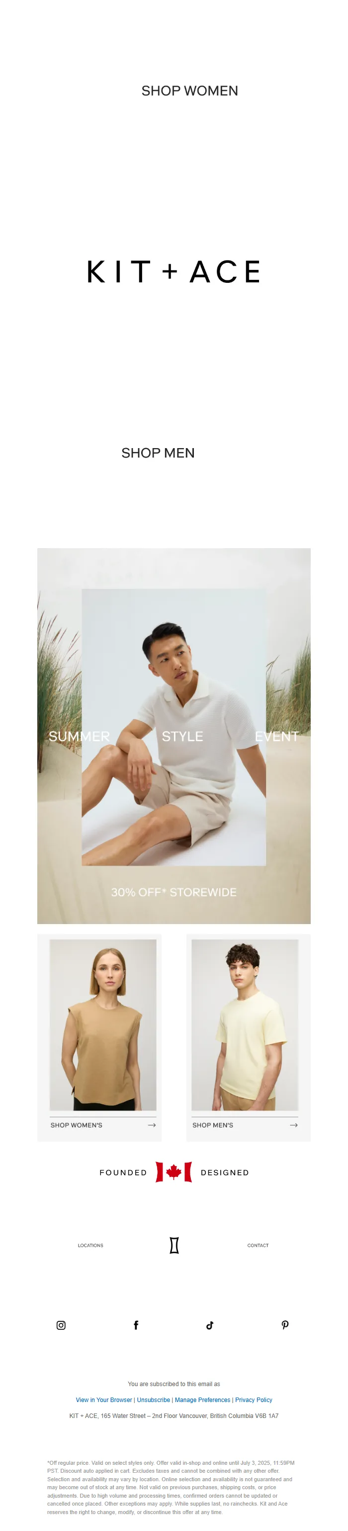 Summer Style Sale Email Template for Retail Campaigns