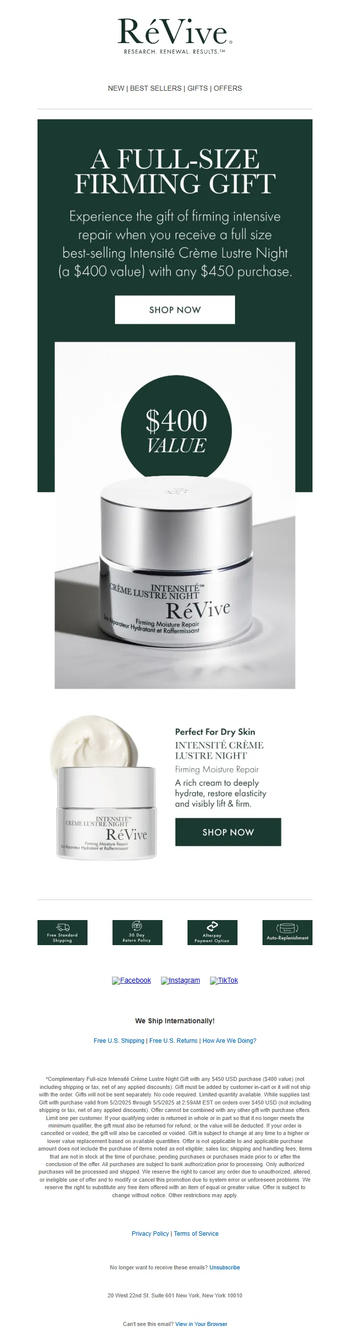 Skincare Gift with Purchase Email Template