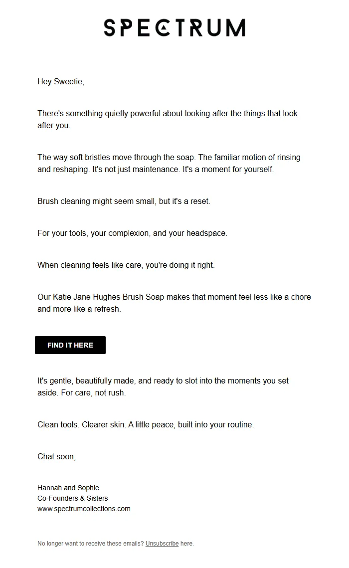 Product Care & Self-Care Email Template for Beauty Brands