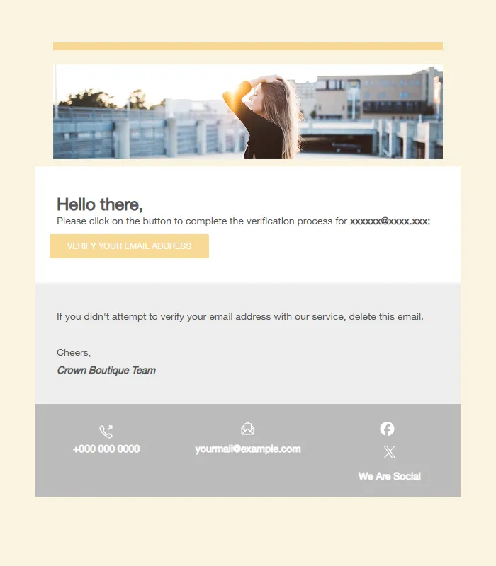 Account Activation & Email Verification Template for Campaigns