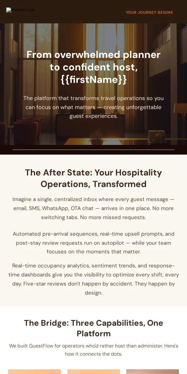 Activation Email Template for Travel Hospitality