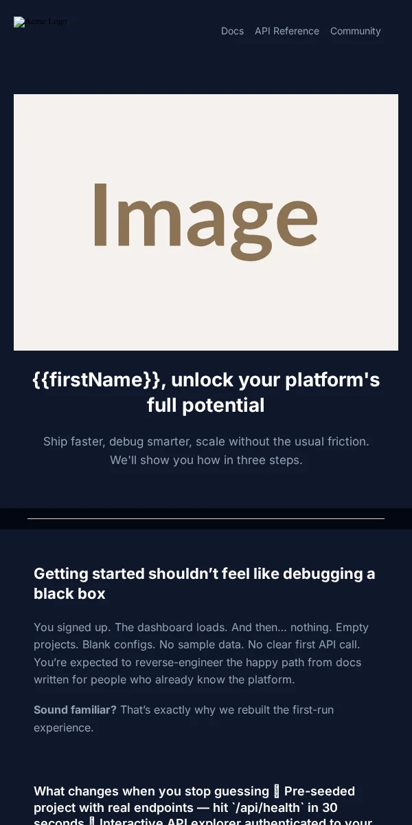 Activation Email Template for Technology