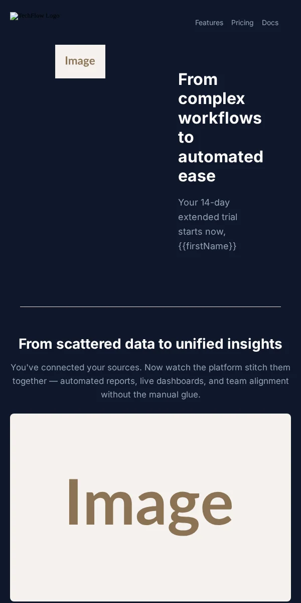 Activation Email Template for Technology