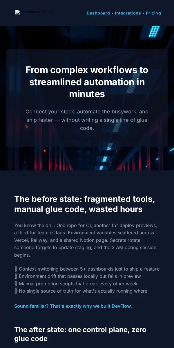 Activation Email Template for Technology