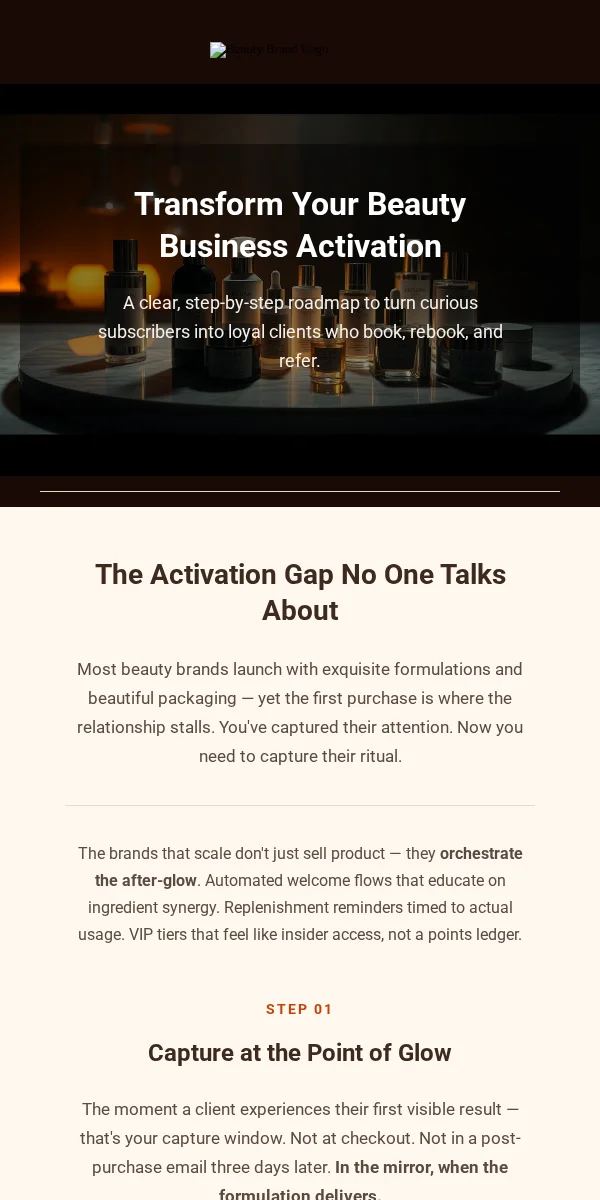 Activation Email Template for Beauty Cosmetics