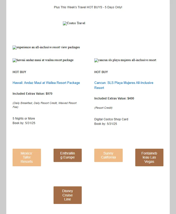 Discount Offer Email Template for Travel & Hospitality