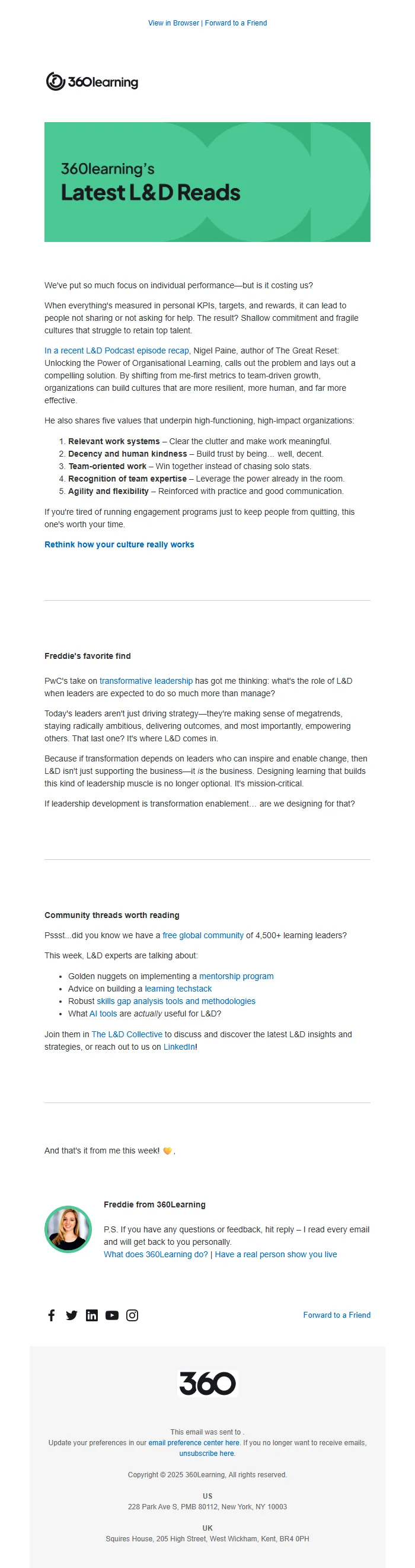 L&D Thought Leadership Email Template