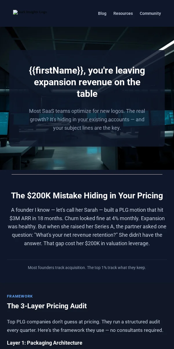 Newsletter Email Template for Saas Software