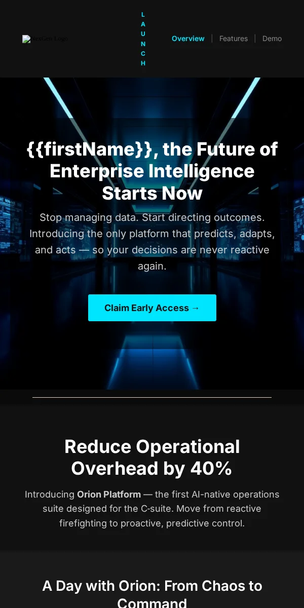 Product Launch Email Template for Technology
