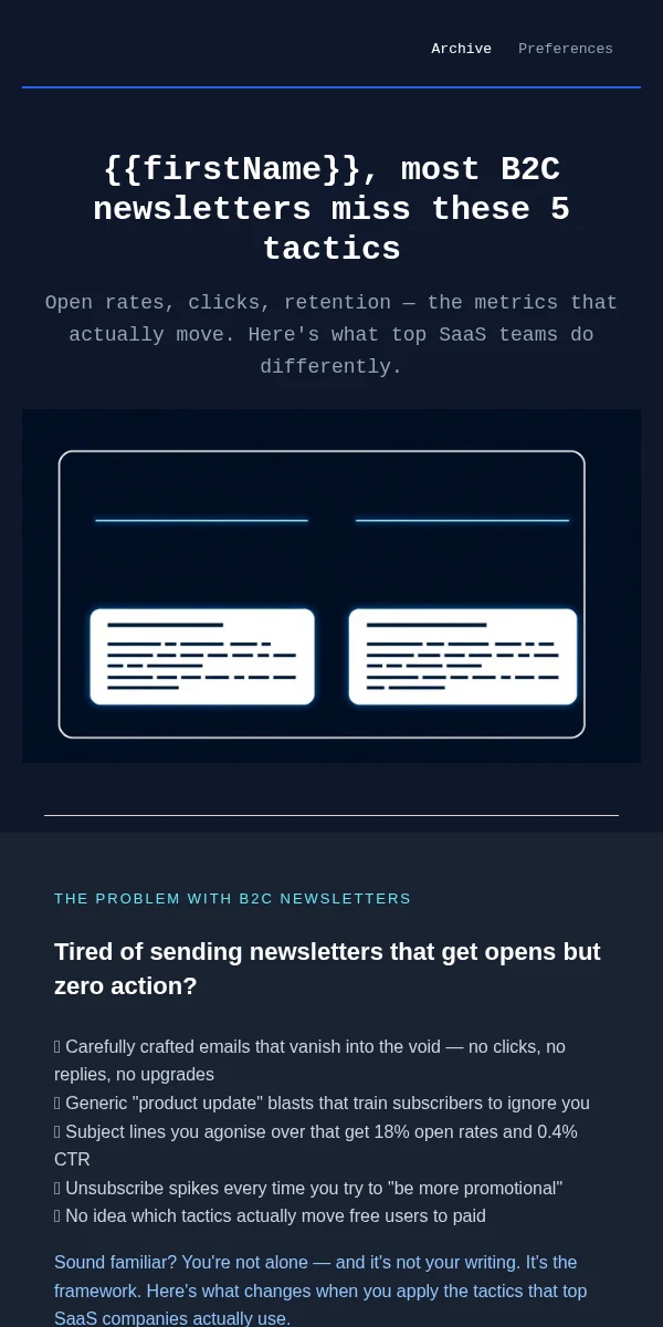 Newsletter Email Template for Saas Software