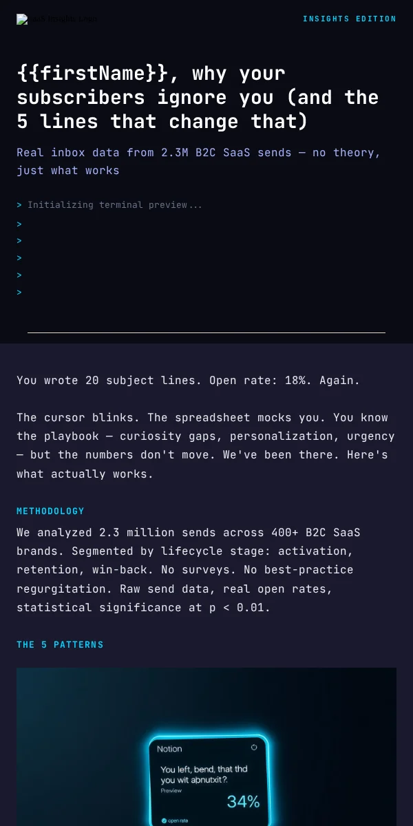 Newsletter Email Template for Saas Software