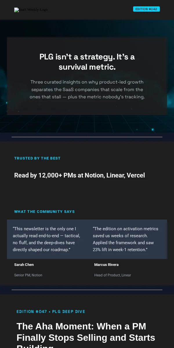 Newsletter Email Template for SaaS Software