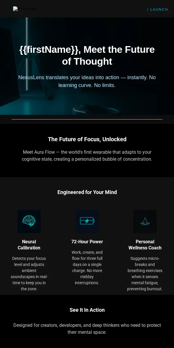 Product Launch Email Template for Technology
