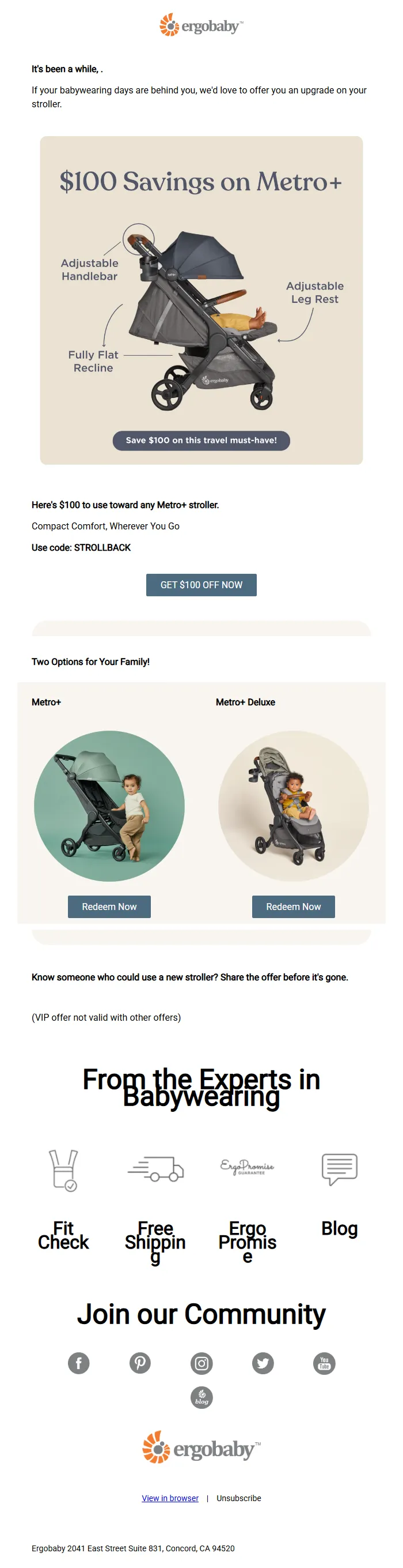 Win Back Customer Email Template – VIP Discount & Upgrade