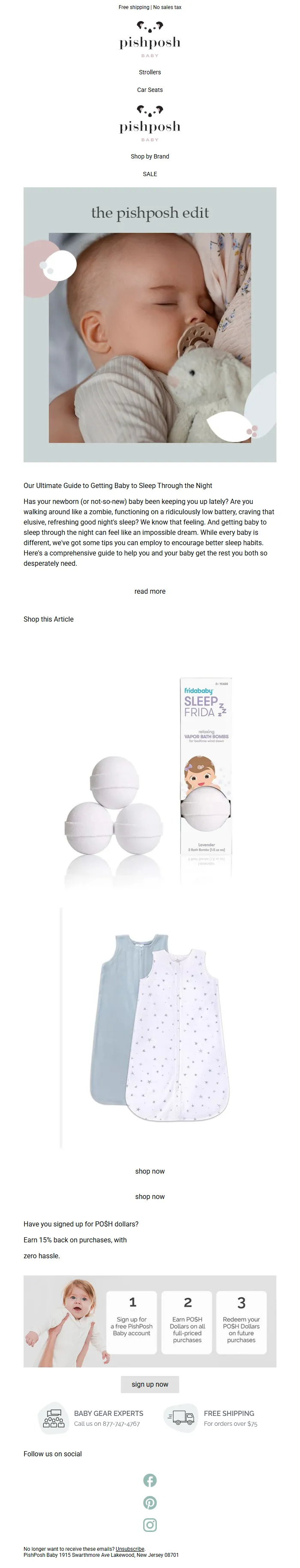 Baby Sleep Guide Email Template for E-commerce
