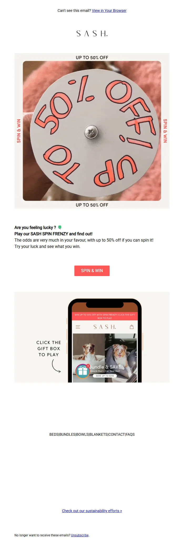 Gamified Promotion Email Template – Spin & Win