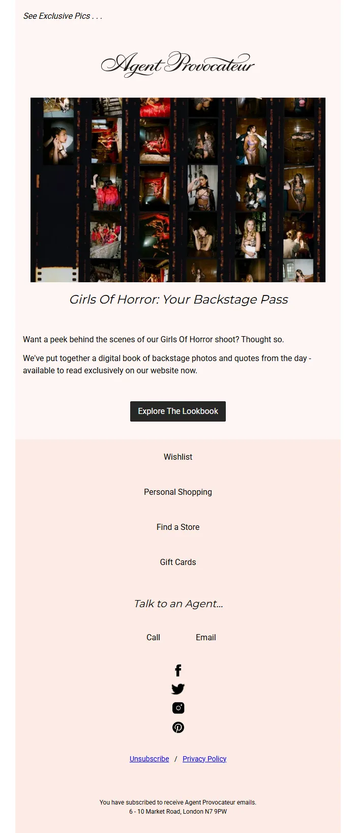 Behind-the-Scenes Email Template for Exclusive Content