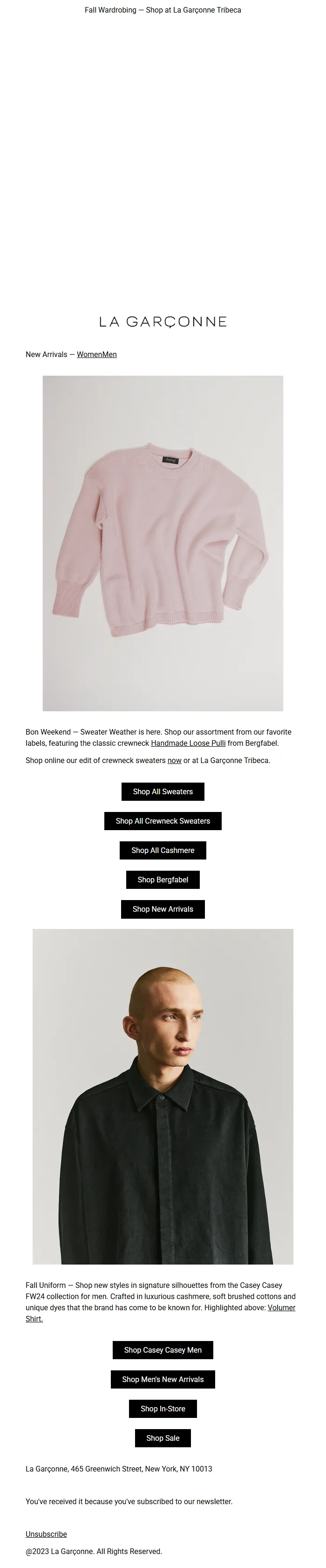 Fall Fashion Email Template – Sweater Weather & Designer Collections