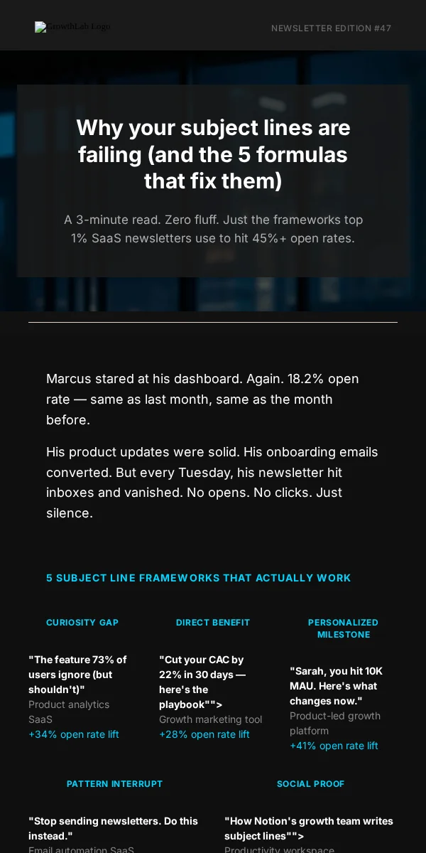 Newsletter Email Template for Saas Software
