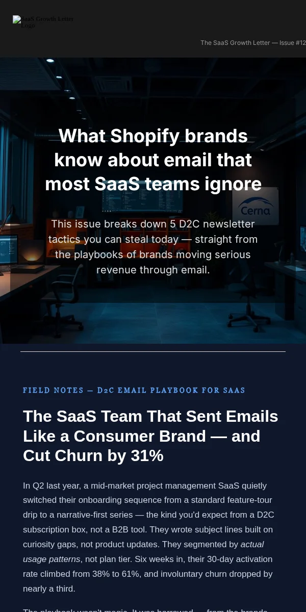 Newsletter Email Template for Saas Software