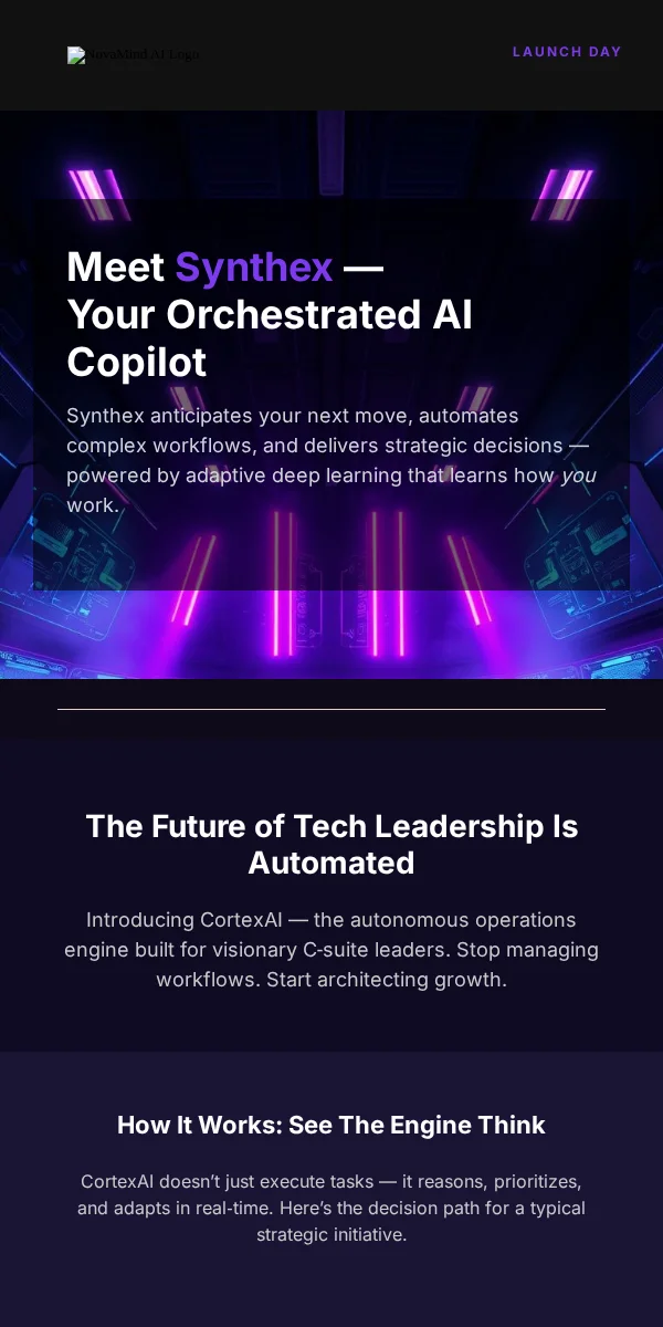Product Launch Email Template for Technology