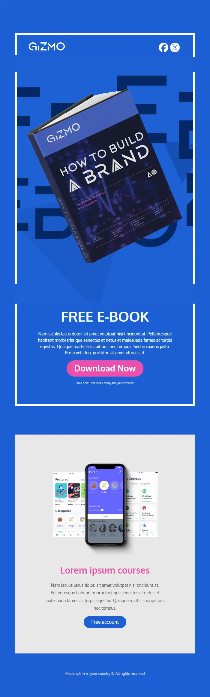 Free E-Book Download Email Template for Lead Magnets