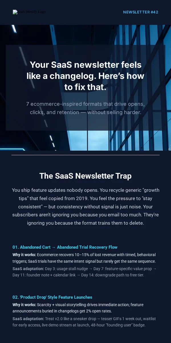 Newsletter Email Template for SaaS Software
