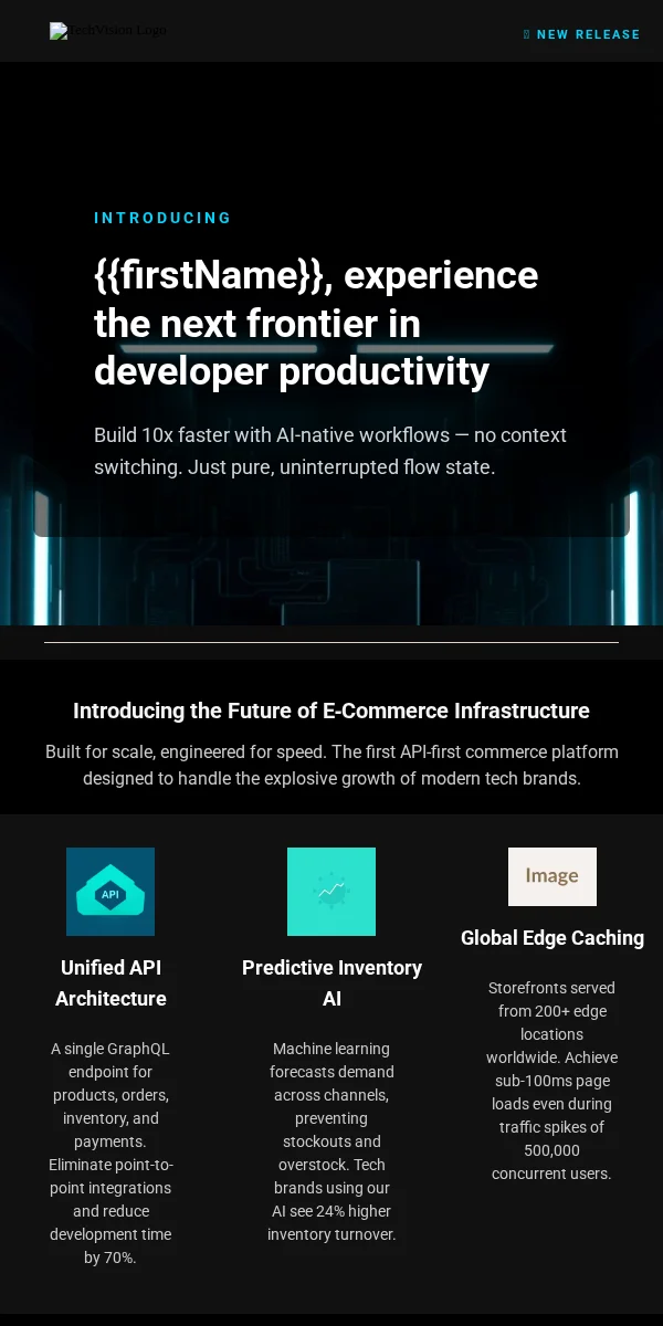 Product Launch Email Template for Technology