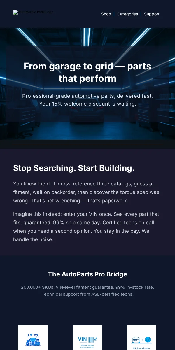 Welcome Email Template for Automotive