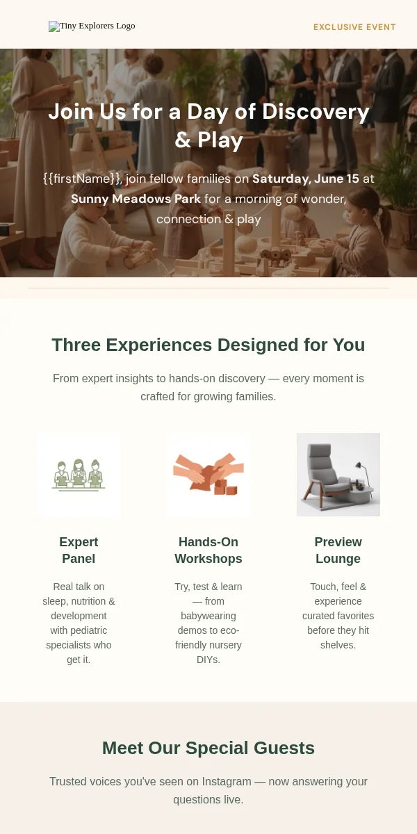 Event Invitation Email Template for Baby & Kids