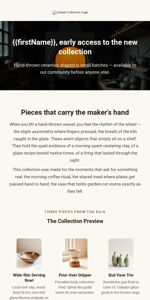 exclusive access email when to send for arts & crafts