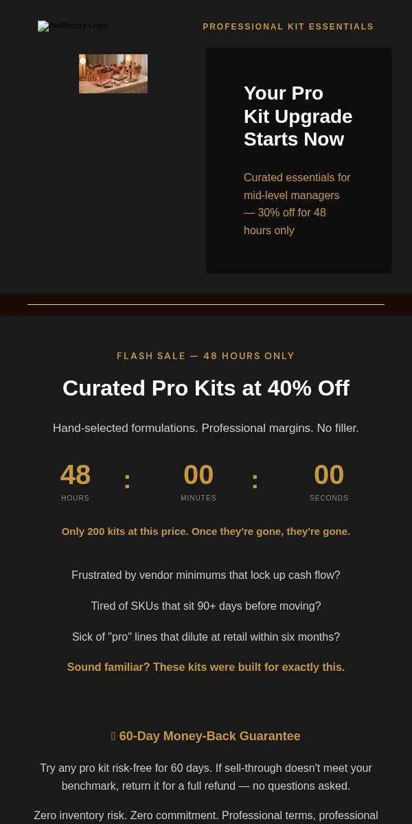 Flash Sale Email Template for Beauty & Cosmetics