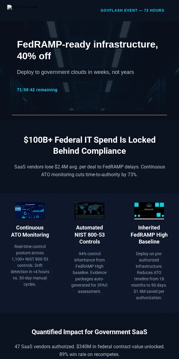 government flash sale email for SaaS companies