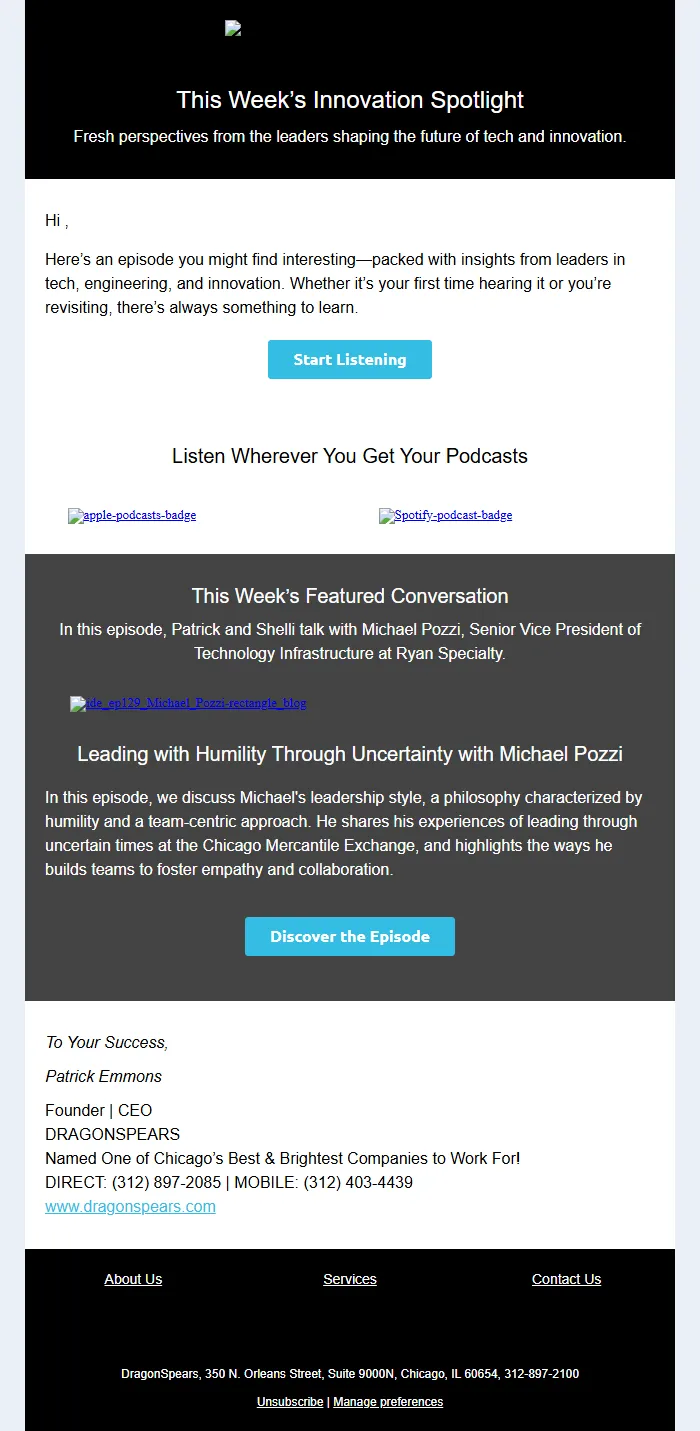 Educational Content Email Template for Entertainment & Media