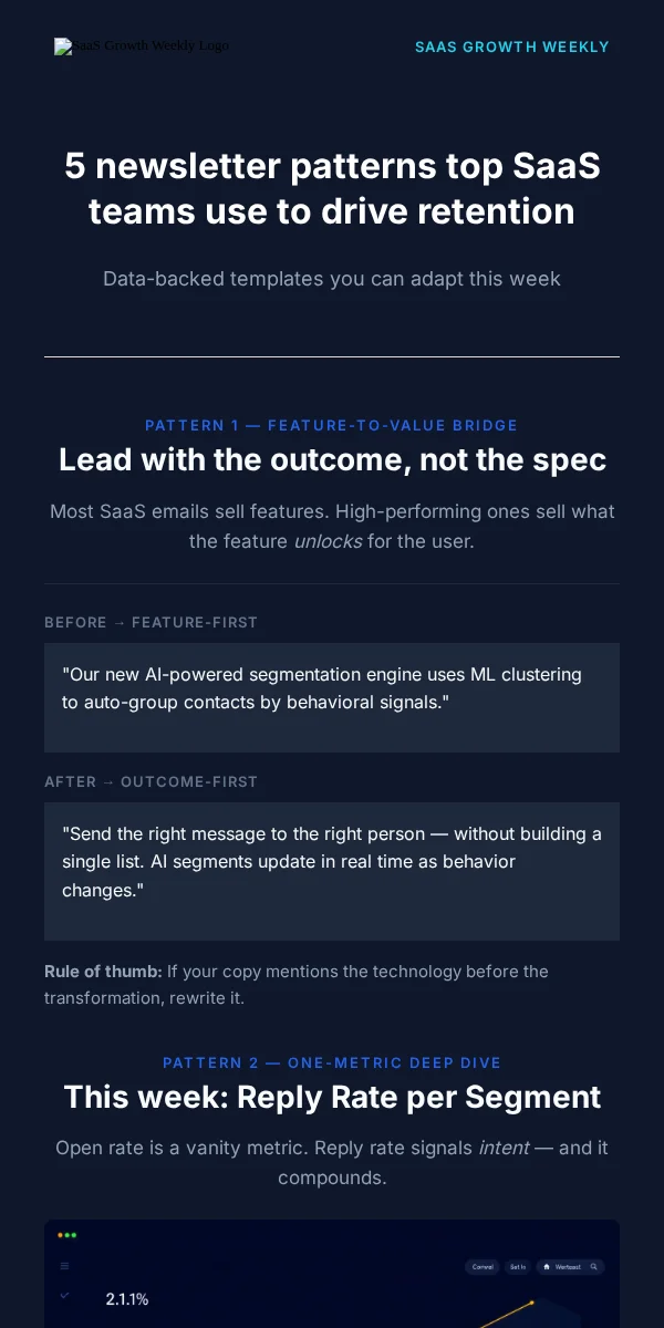 Newsletter Email Template for Saas Software