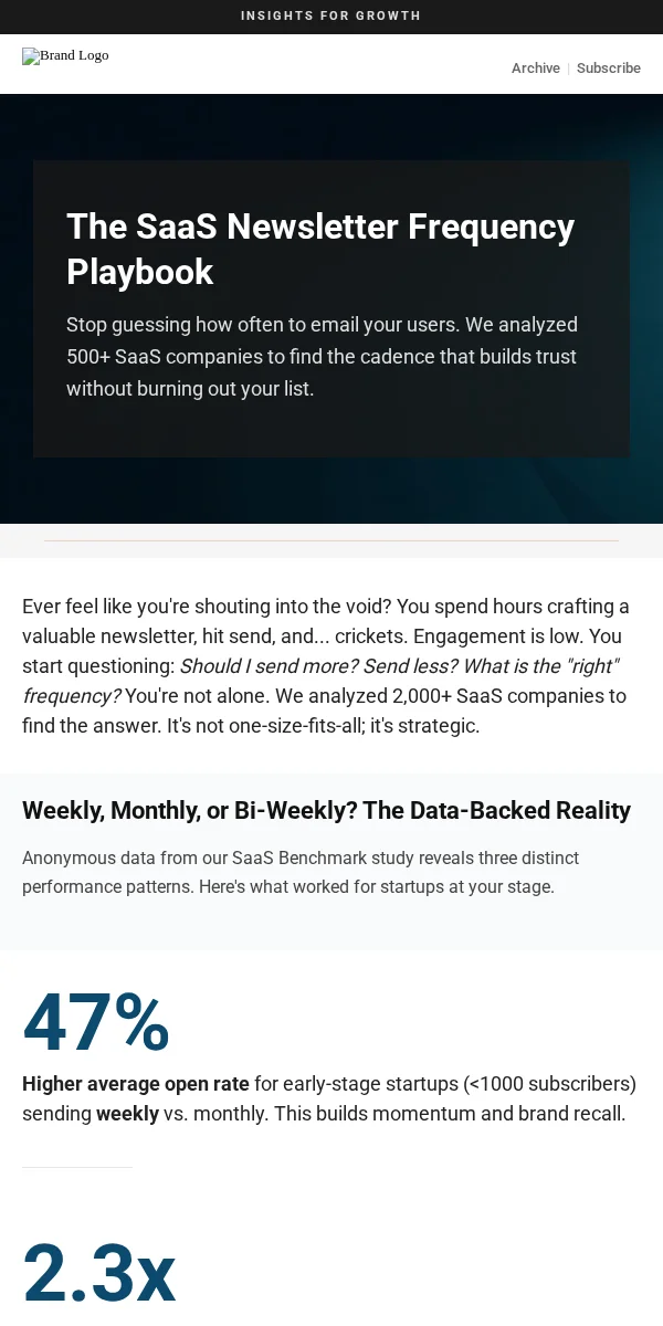 Newsletter Email Template for Saas Software