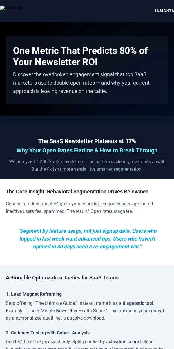 Newsletter Email Template for Saas Software