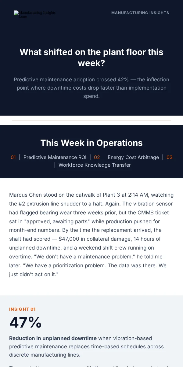 Newsletter Email Template for Manufacturing Industrial