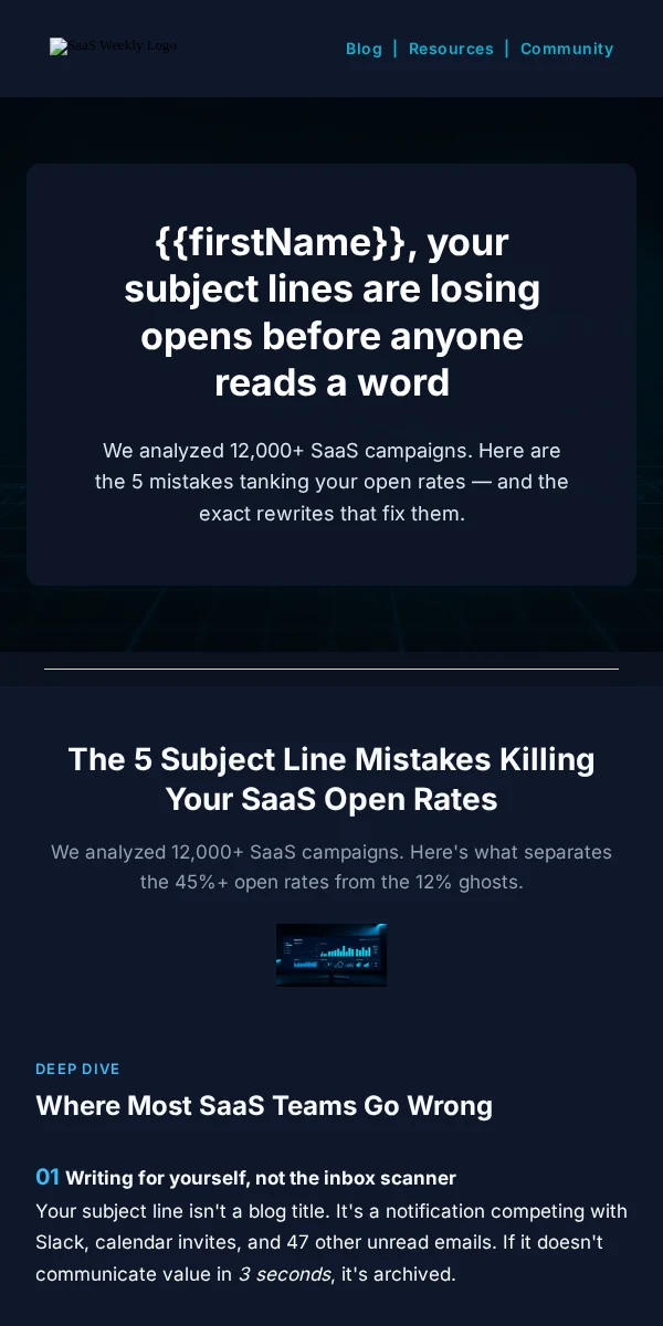 Newsletter Email Template for Saas Software