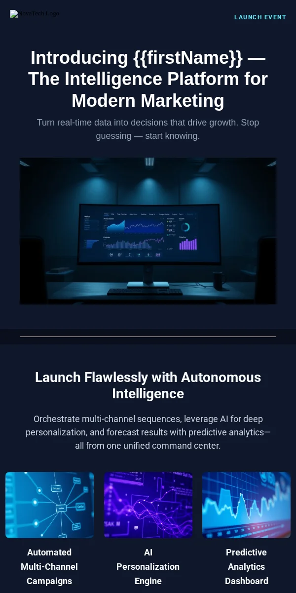 Product Launch Email Template for Technology