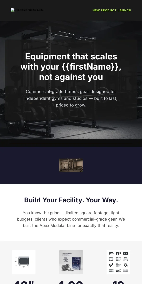 Product Launch Email Template for Fitness & Sports