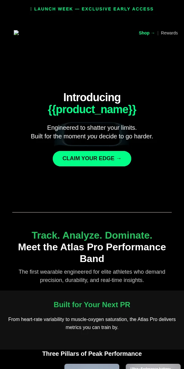 Product Launch Email Template for Sports Outdoors