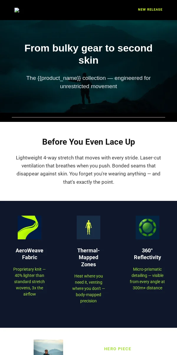 Product Launch Email Template for Sports Outdoors