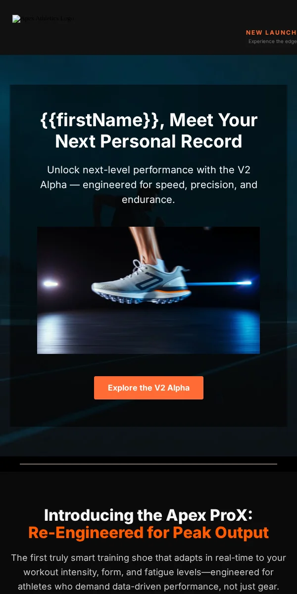 Product Launch Email Template for Sports Outdoors