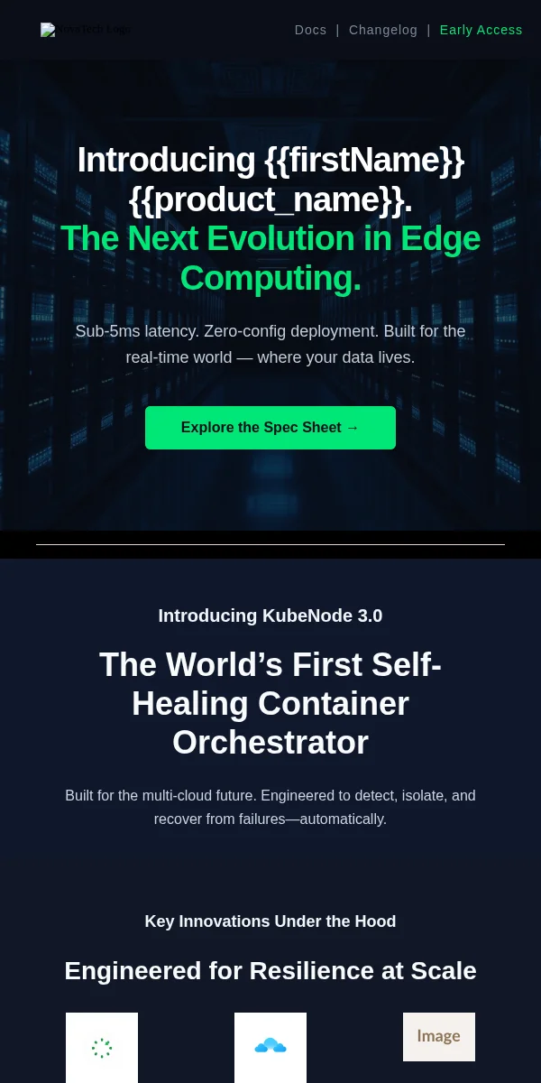 Product Launch Email Template for Technology