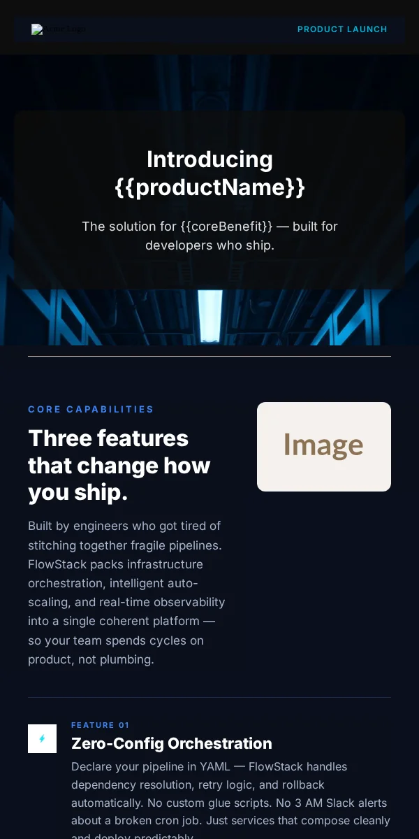 Product Launch Email Template for Technology
