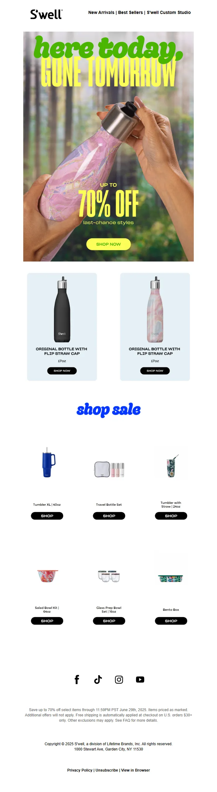 End of Season Sale Email Template – Up To 70% Off