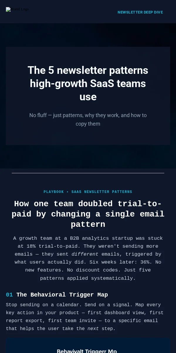 Newsletter Email Template for SaaS Software