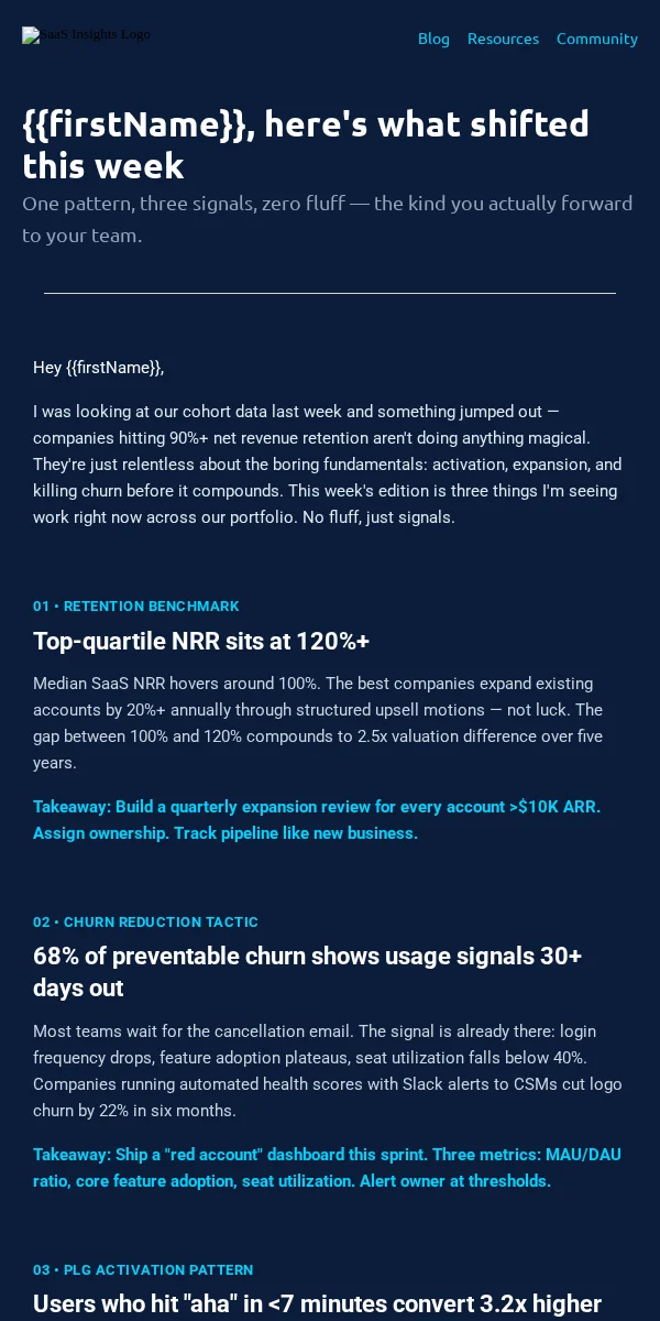 Newsletter Email Template for Saas Software