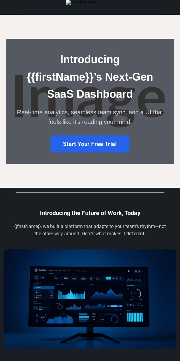 Product Launch Email Template for Technology